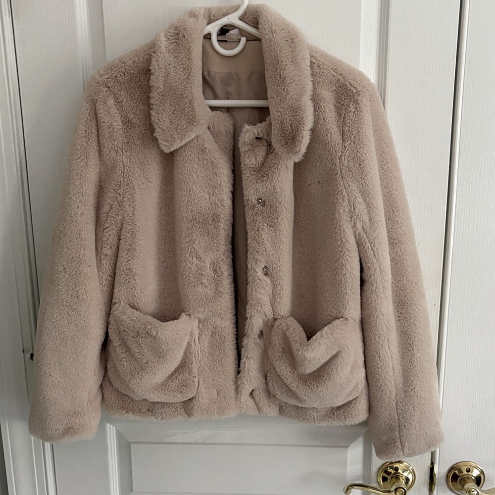 H&M faux fur jacket